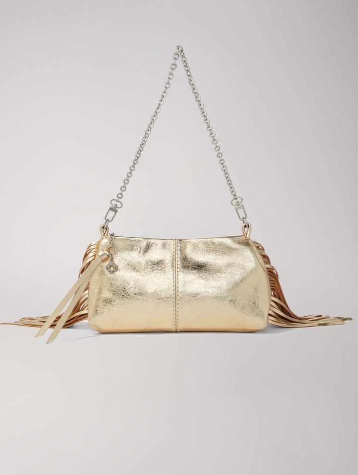 Metallic leather Miss M clutch bag