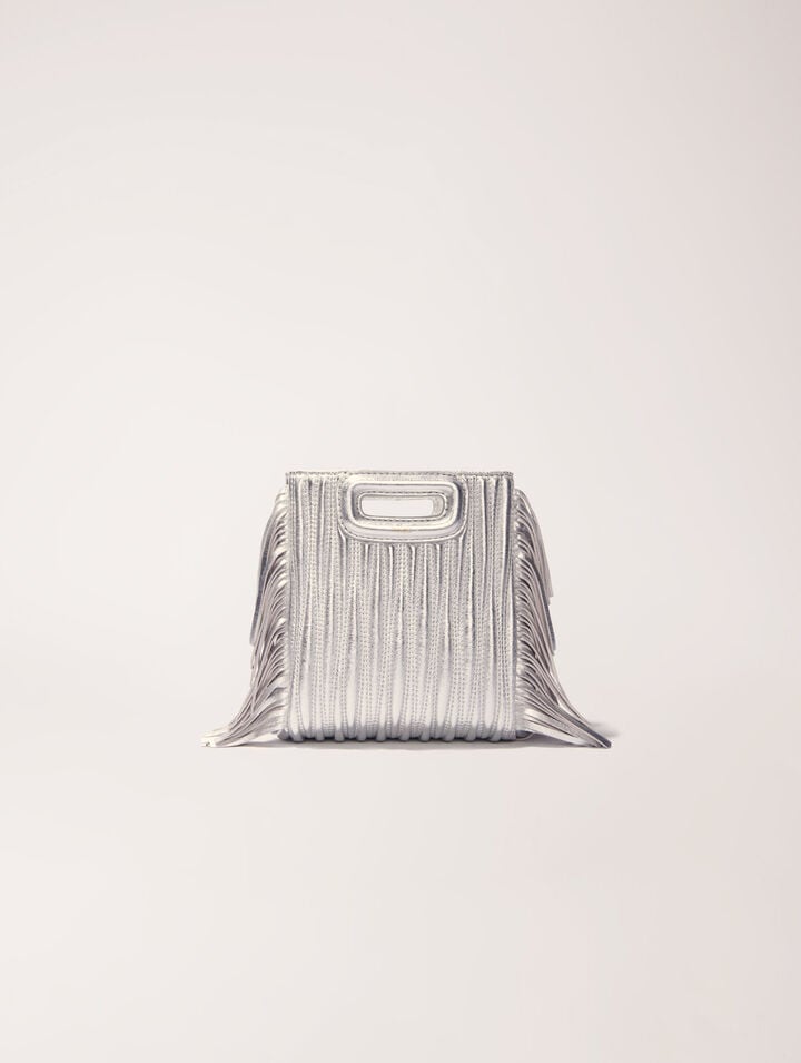 Metallic quilted leather M Mini bag