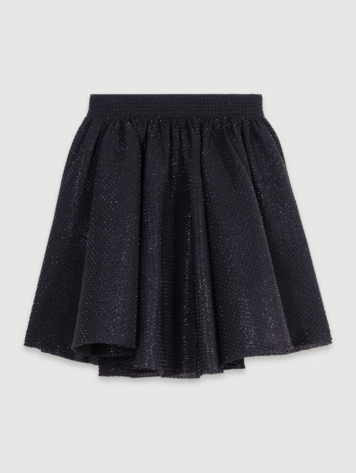 Short full rhinestone skirt