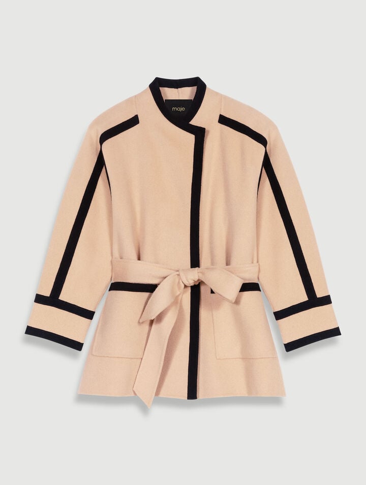 Short two-tone coat