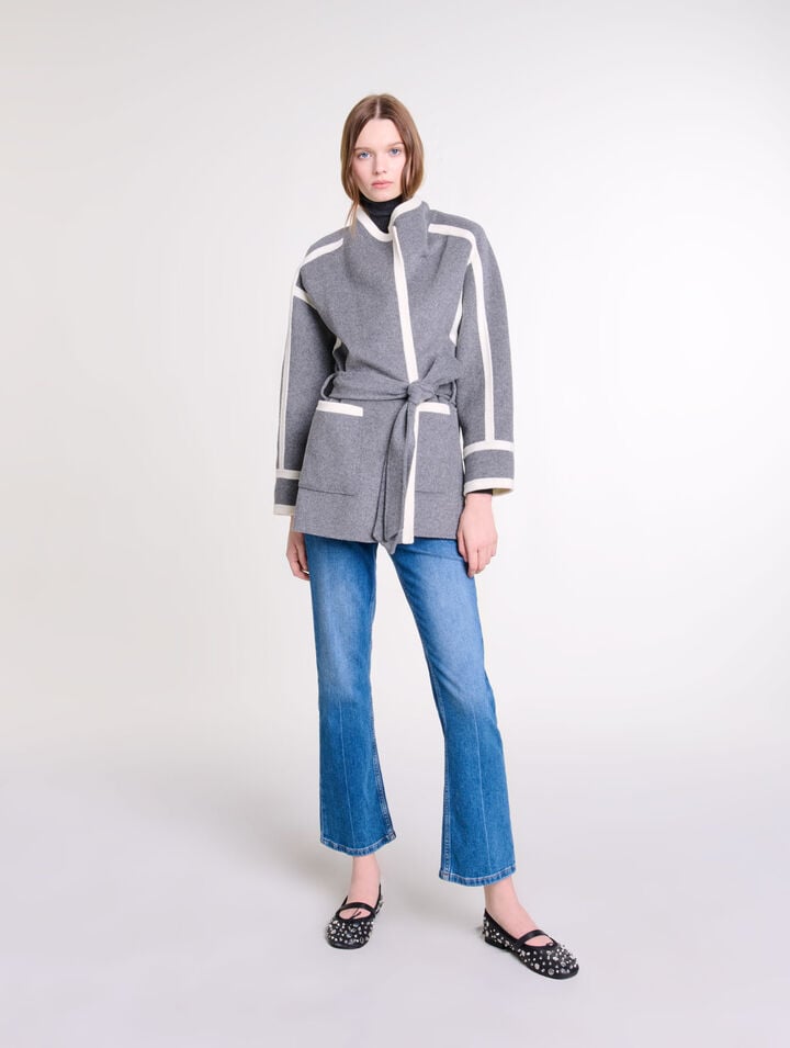 Short two-tone coat