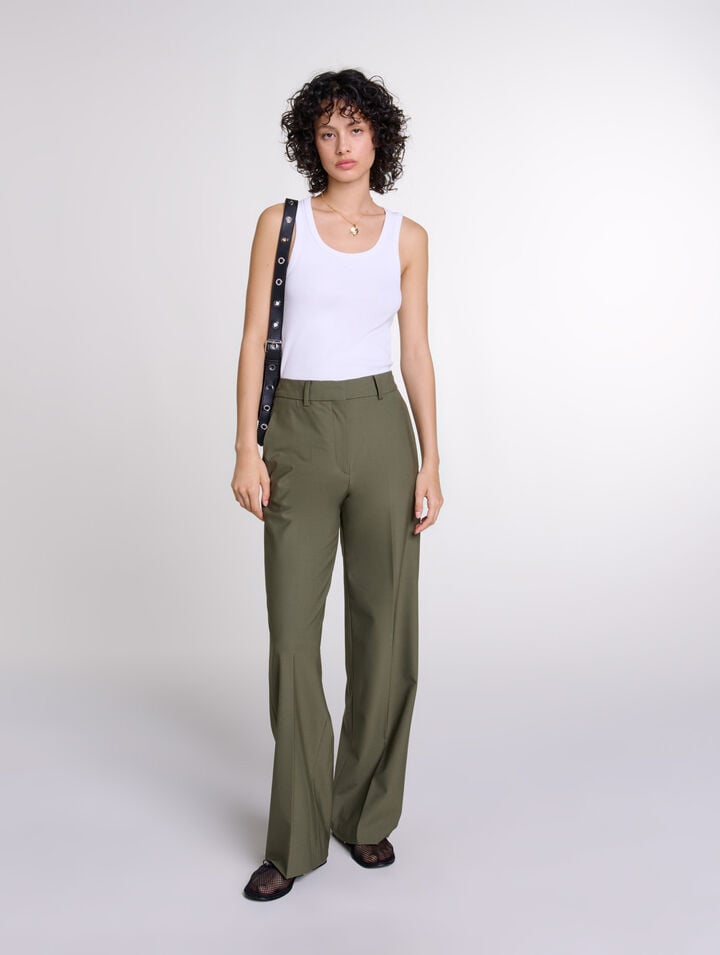 Straight-leg suit trousers