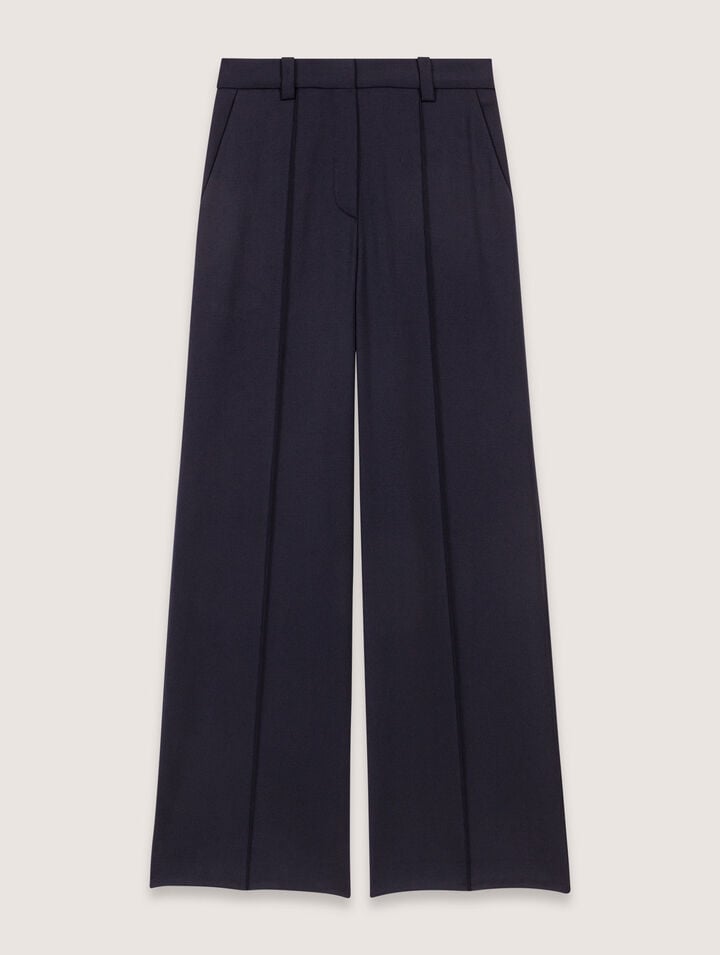 Suit trousers with pintucks