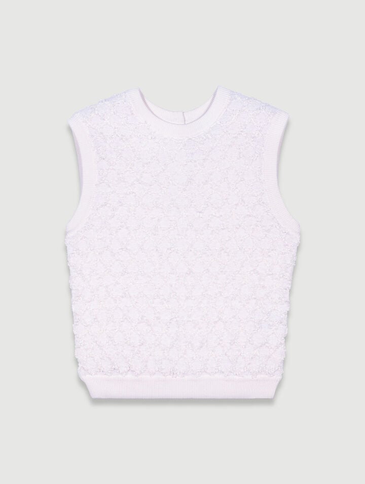 Sleeveless knit jumper