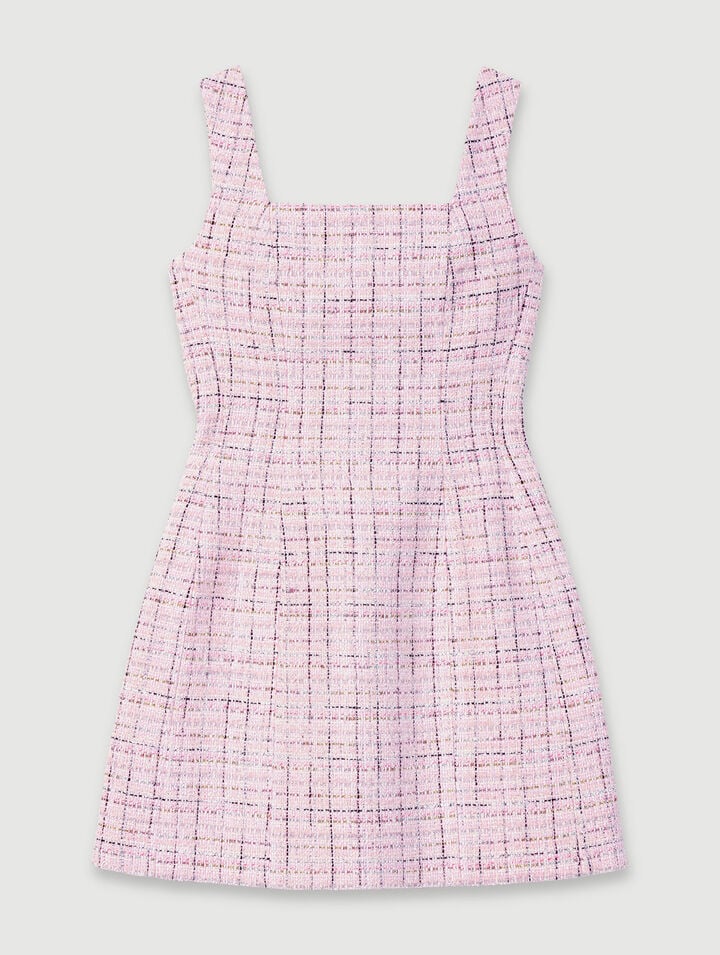 Sleeveless tweed dress